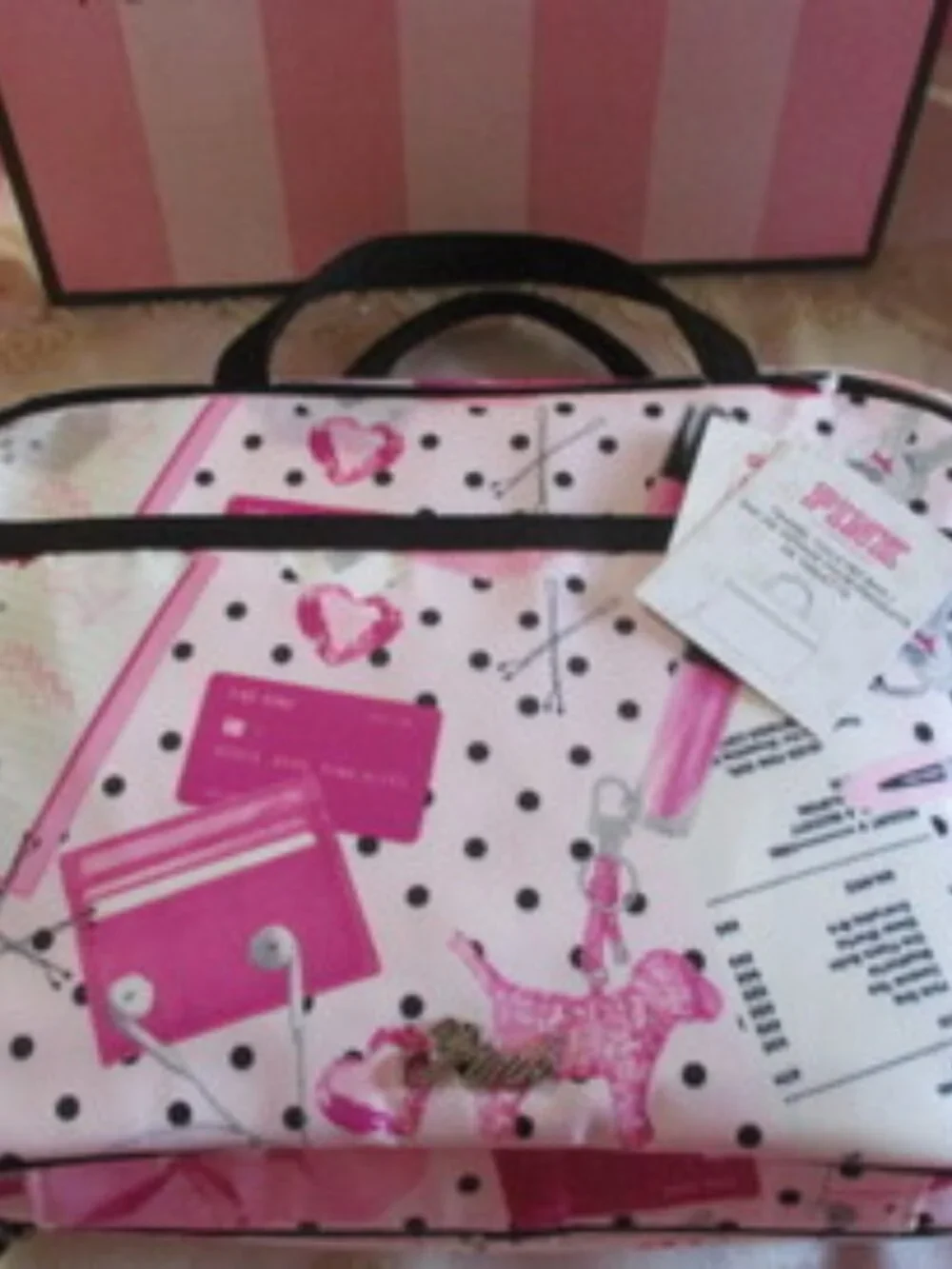 VS PINK TRAVEL TOILETRY BAG (Pink Tulip Iconic Makeup) NWT